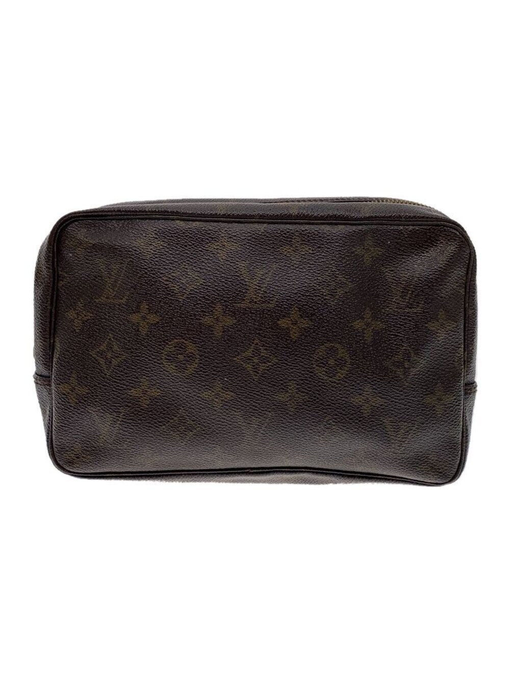 LOUIS VUITTON Trousse Toilette Canvas Brown Leather Brown Monogram